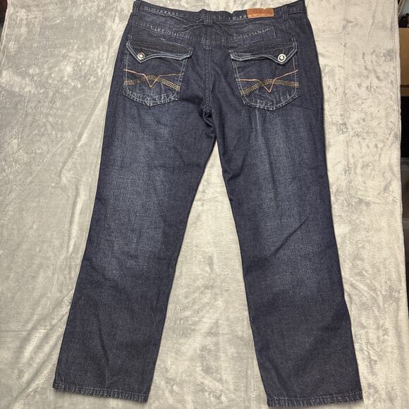 RICH KIDS Denim Co. Men's Blue Straight Leg Embroidered Jeans 42 X 32 - Picture 2 of 8